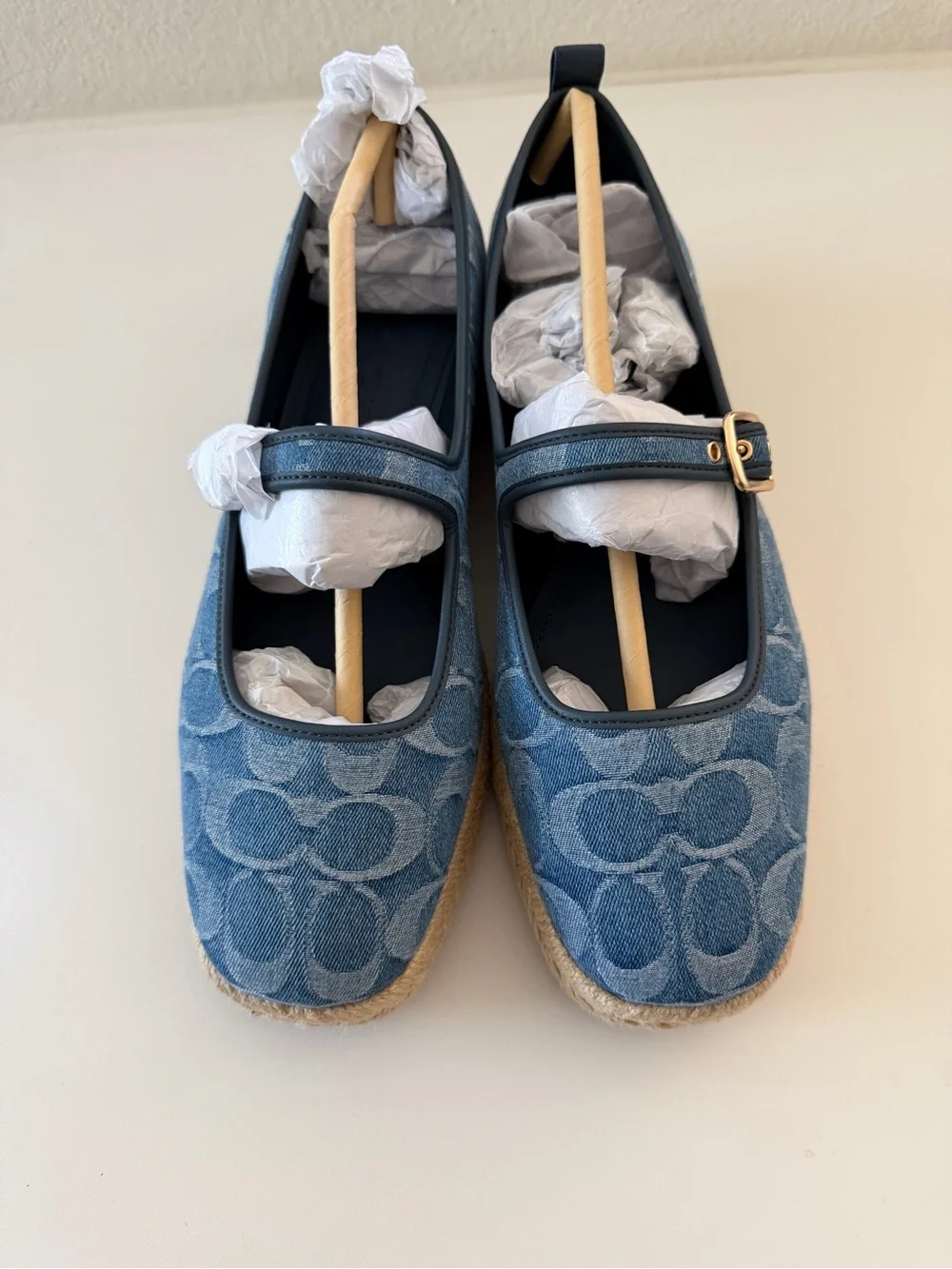 Coach Mary Jane Espadrille In Signature Denim